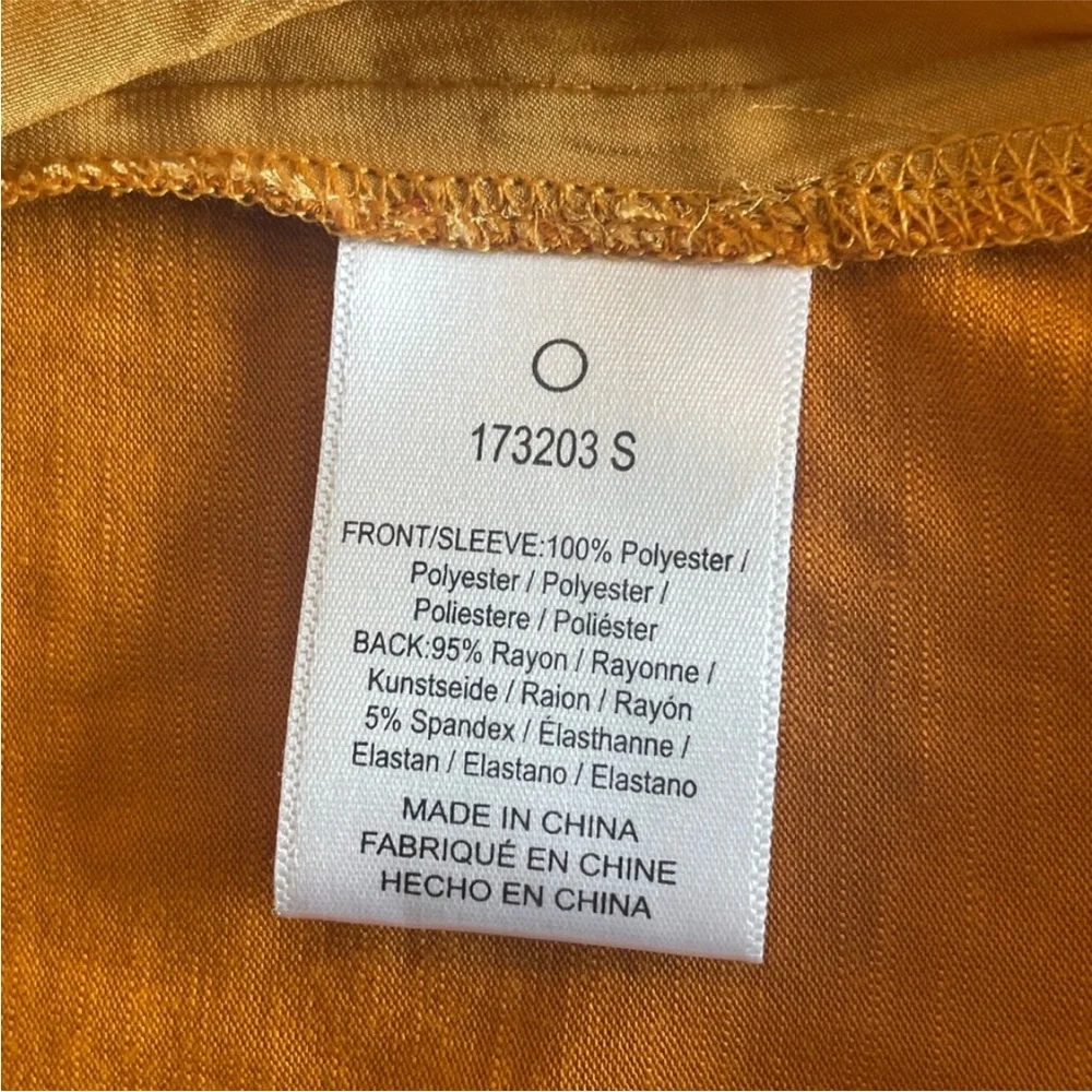 Never Worn! Anthropologie Dolan Golden Embroidered Blouse Oversized - Picture 9 of 10